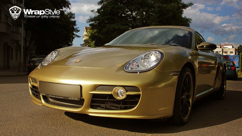 Porsche Cayman - Gold Metallic wrap - cover small