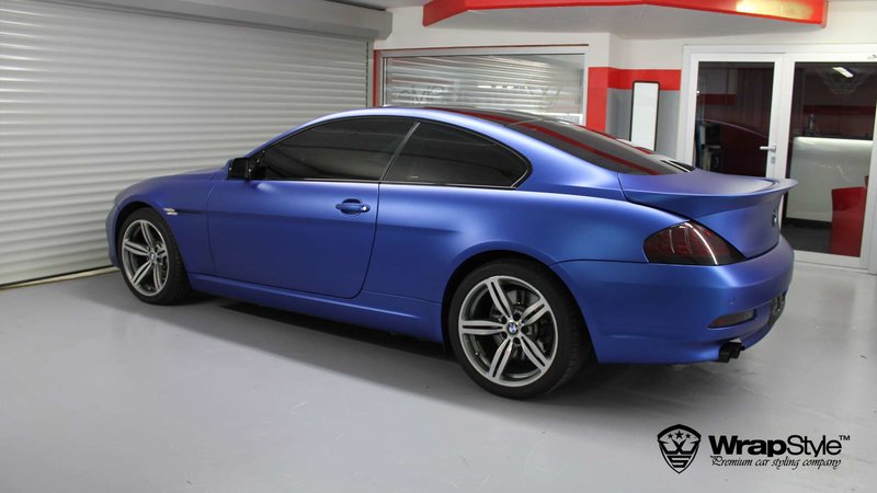 BMW 6 - Anodized Blue Satin wrap - cover small