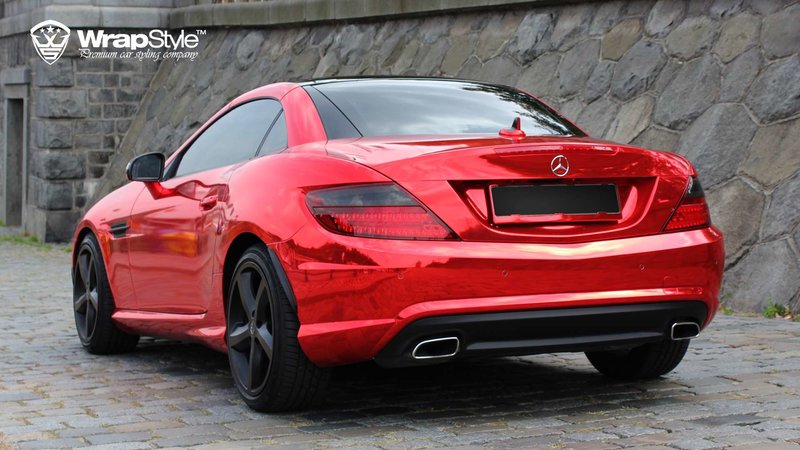 Mercedes SL - Red Chrome wrap - cover small
