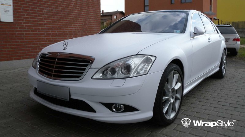Mercedes S - White Matt wrap - cover small
