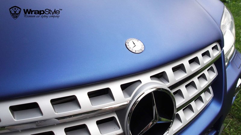 Mercedes ML - Blue Metallic Matt wrap - cover small
