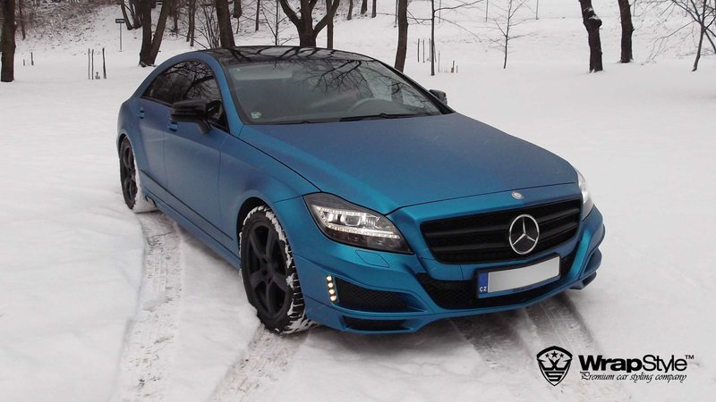 Mercedes Brabus - Electric Blue Satin wrap