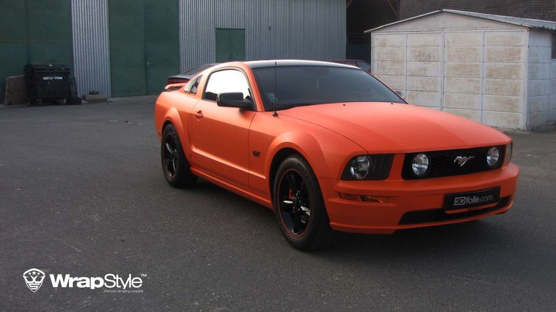 Ford Mustang - Orange Matt wrap - cover small