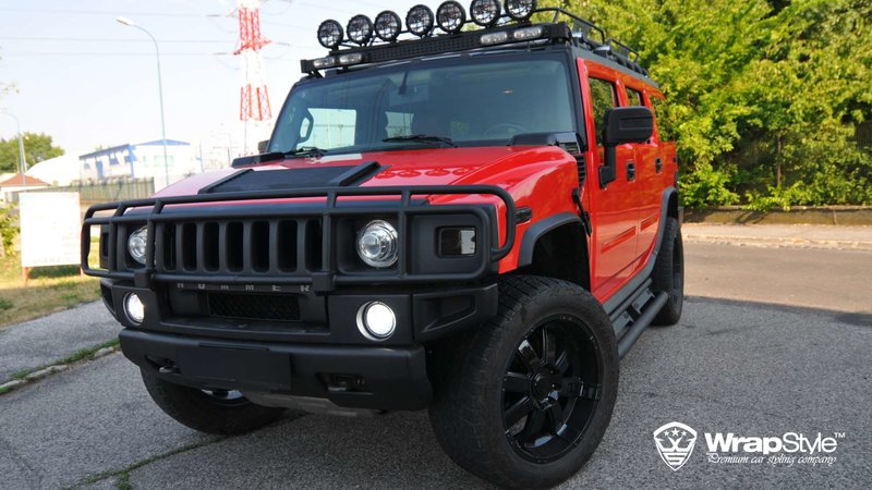Hummer H2 - Red Gloss wrap