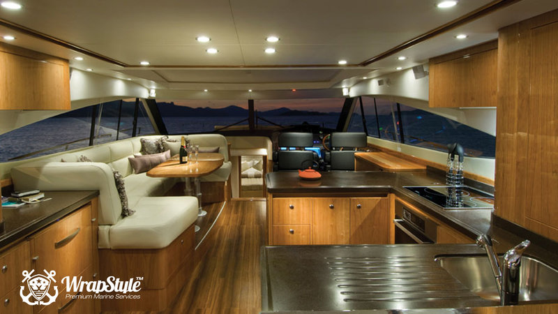 Yacht Interior - Wood wrap