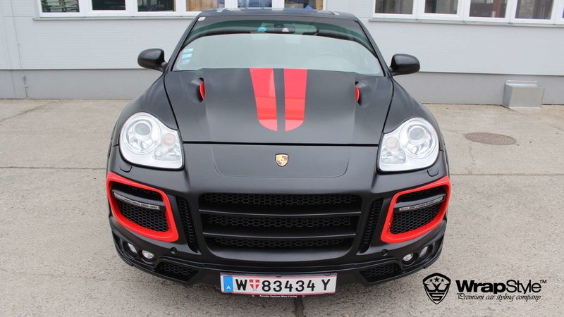 Porsche Cayenne - Black Satin wrap