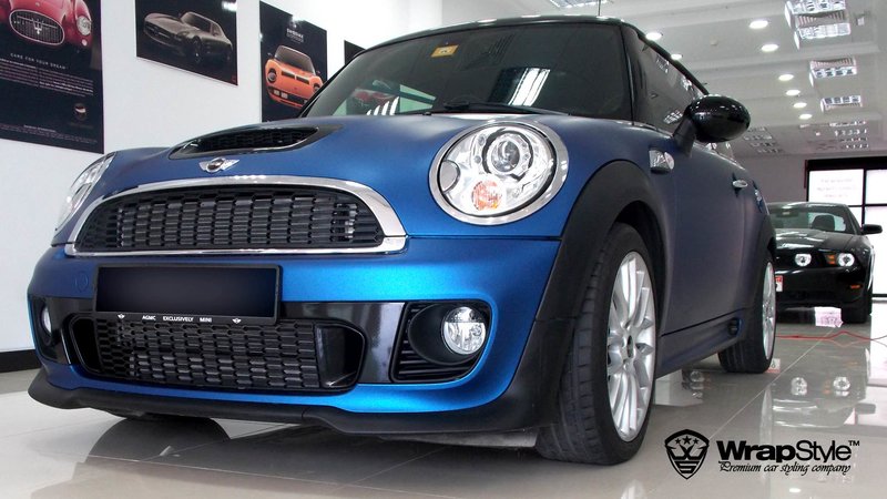 Mini Cooper - Blue Alu wrap