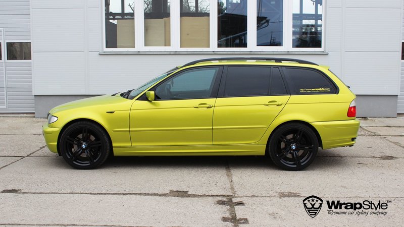 BMW 3 - Lime Green Metallic wrap