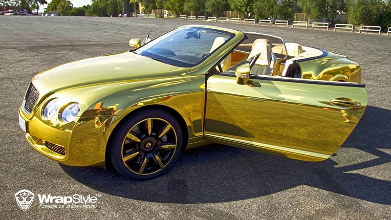 Bentley Continental - Gold Chrome wrap