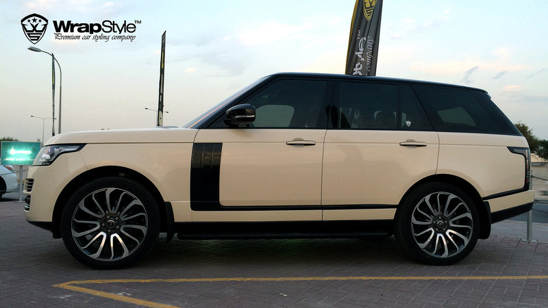 Range Rover Vogue - Ivory Gloss wrap - cover small