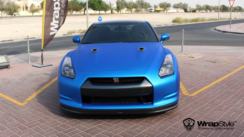 Nissan GTR - Blue Aluminium Matt wrap