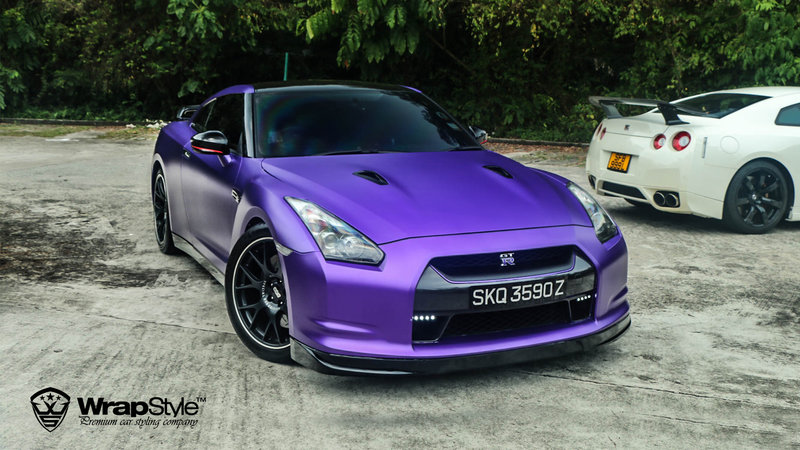 Nissan GTR - Purple Matt Chrome wrap