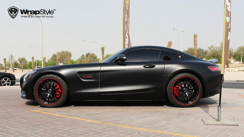 Mercedes SLS - Black Satin wrap