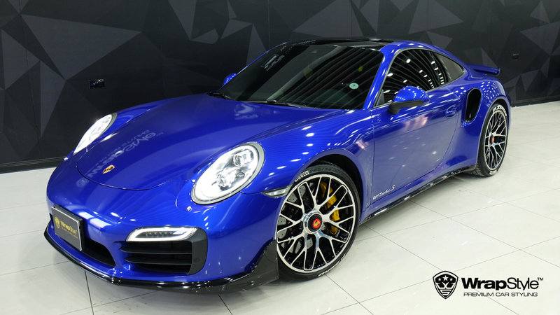 Porsche 911 Turbo S - Blue Metallic wrap