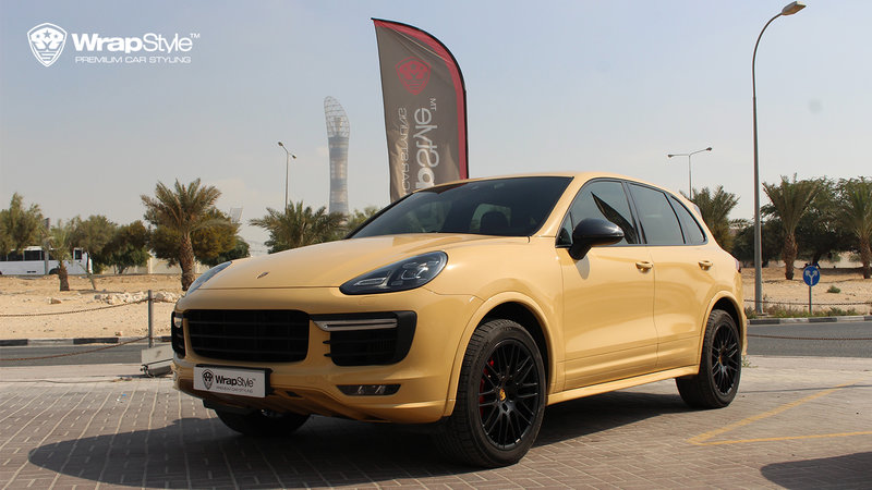 Porsche Cayenne GTS - Limestone Beige Gloss wrap