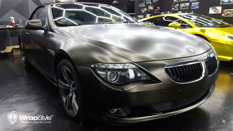 BMW 640i - Gold Dusk Black Satin wrap
