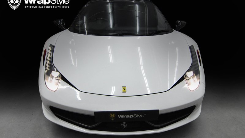 Ferrari 458 Italia - White Gloss wrap - cover small