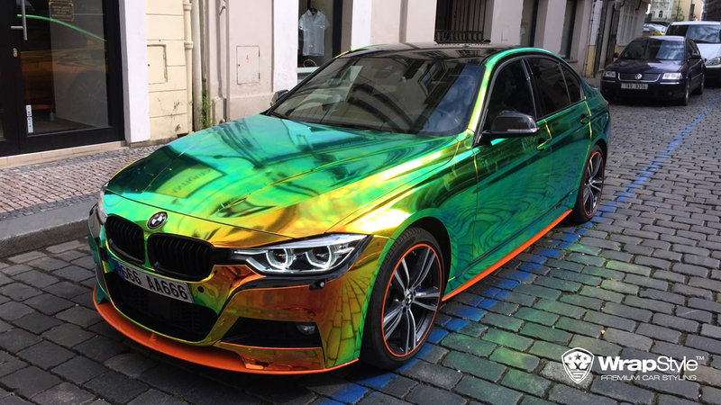 BMW 3 - Rainbow Chrome wrap - cover small