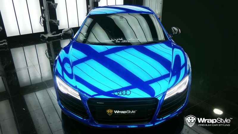Audi R8 - Blue Chrome wrap - img 2 small