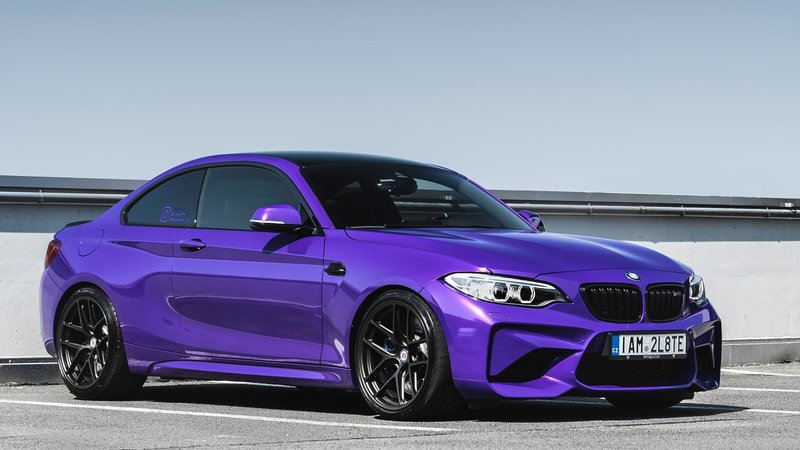 BMW M2 - Plum Explosion Gloss wrap