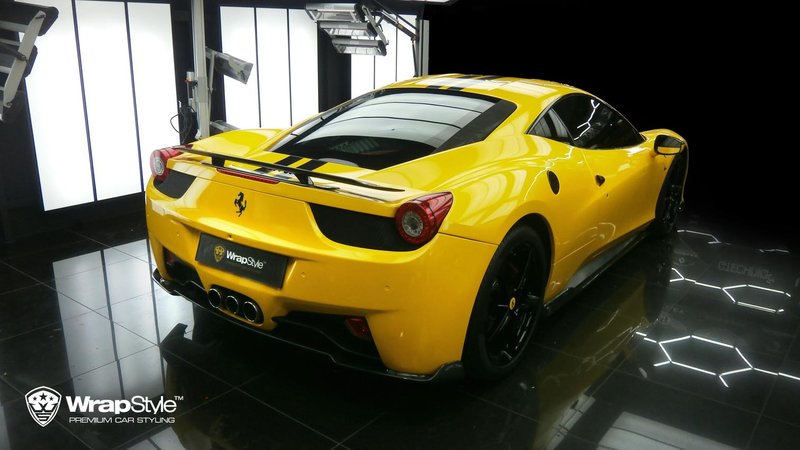 Ferrari 458 - Dark Yellow Gloss wrap - img 3 small