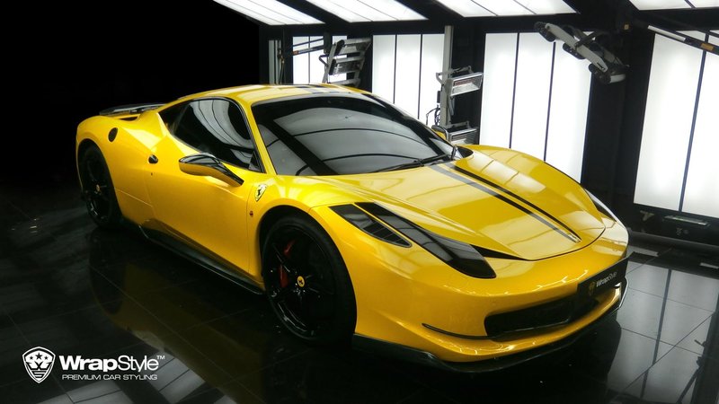 Ferrari 458 - Dark Yellow Gloss wrap - img 5 small