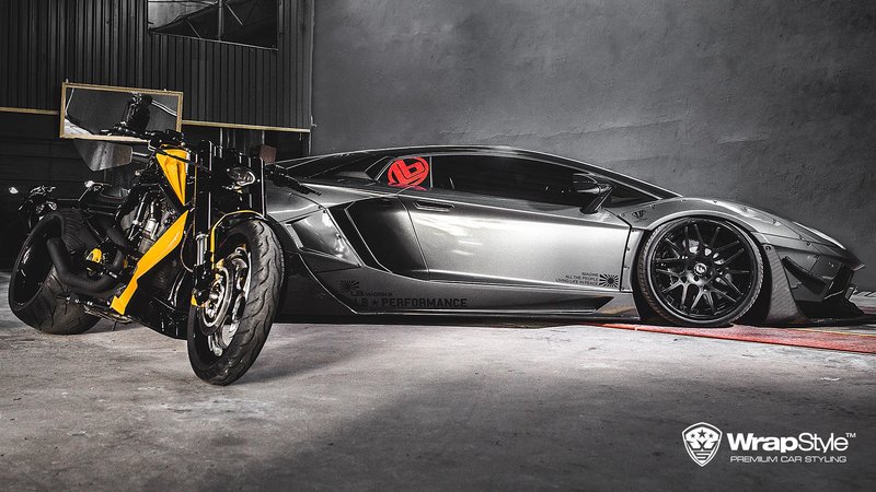 Lamborghini Aventador - Metalic Grey wrap - img 2 small