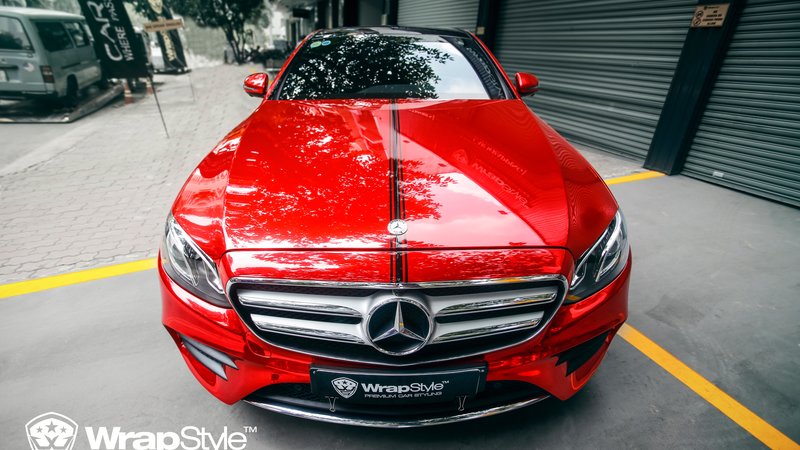 Mercedes E300 - Red Chrome wrap - img 4 small