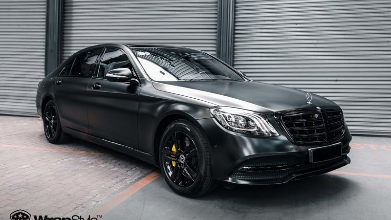Mercedes S450 - Satin Black wrap