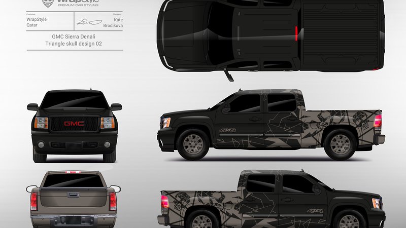 GMC Sierra - Triangle Skull design