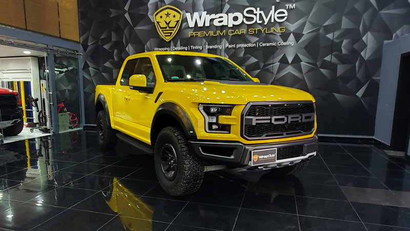 Ford Raptor - Yellow Gloss wrap - cover small
