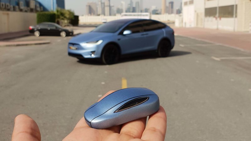 Tesla Model X - Blue Matt wrap - img 2 small
