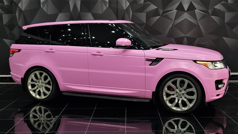 Range Rover Sport - Pink Satin wrap