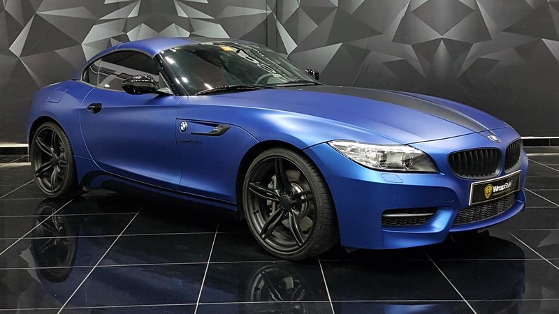 BMW Z4 - Blue Satin wrap - cover small