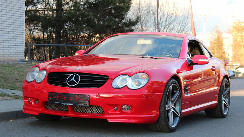 Mercedes SL55K - Red gloss wrap - cover small