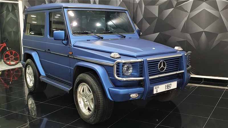 Mercedes G - Blue Satin wrap - cover small