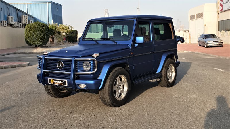 Mercedes G - Blue Satin wrap - img 1 small