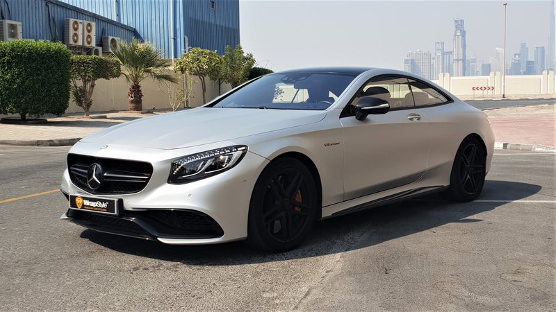 Mercedes S Coupe - Silver Satin wrap - img 1 small