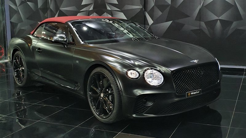 Bentley Continental Cabrio - Black Satin wrap