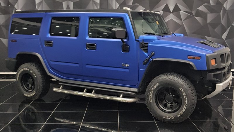 Hummer H2 - Blue Matt wrap - cover small