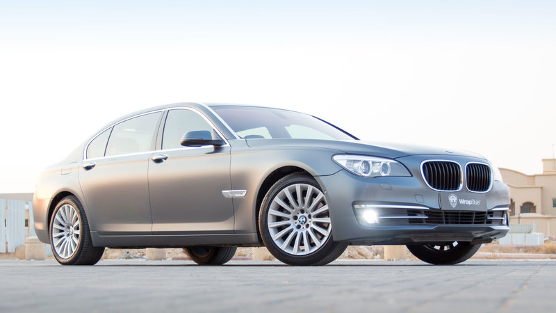 BMW 7 Sedan -  Grey Satin wrap