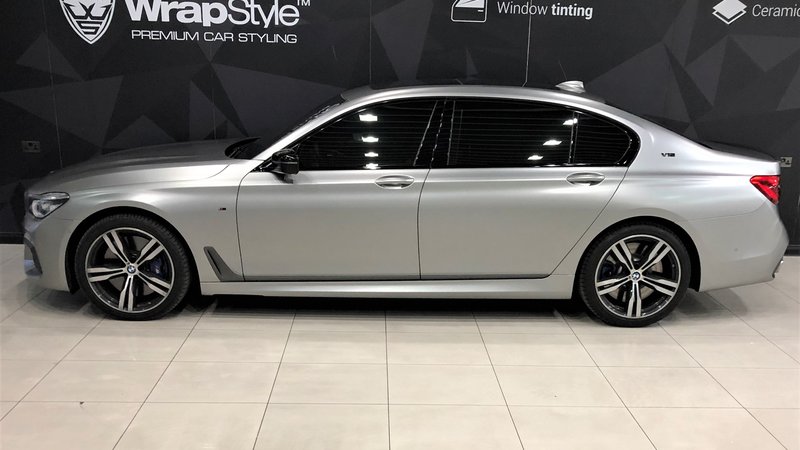 BMW 760Li - Silver Satin wrap