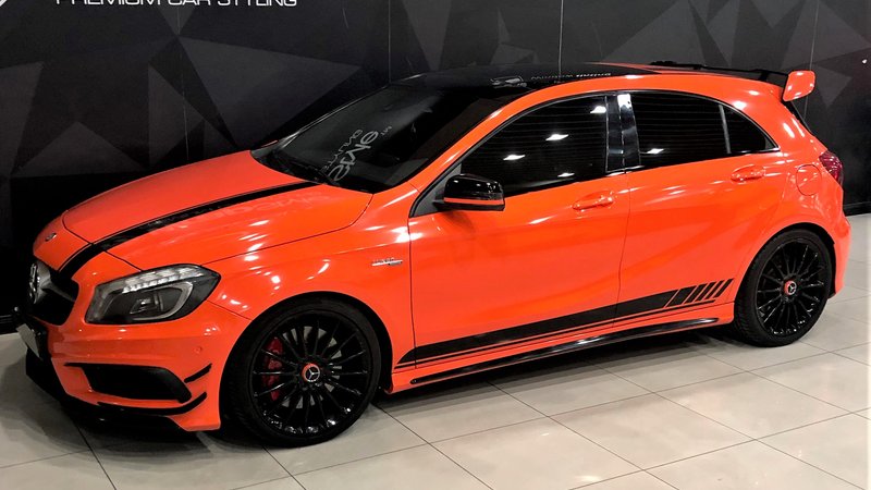 Mercedes A45 AMG - Orange Gloss wrap - cover small