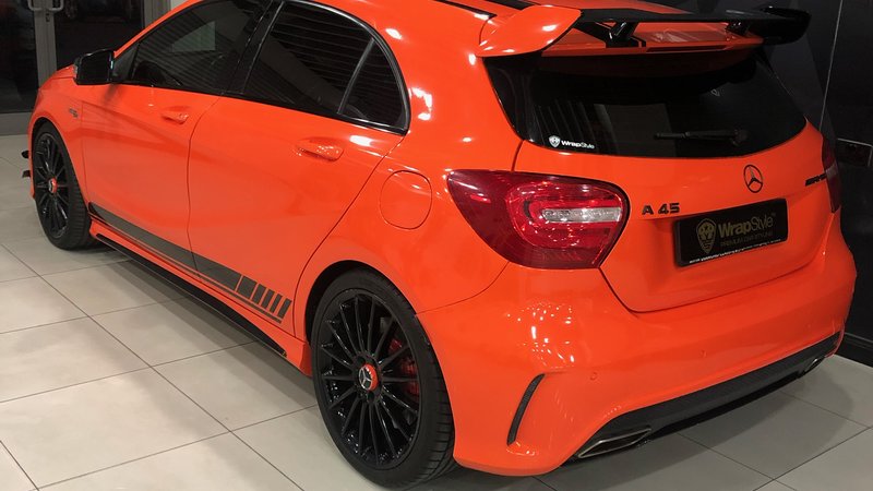 Mercedes A45 AMG - Orange Gloss wrap - img 1 small