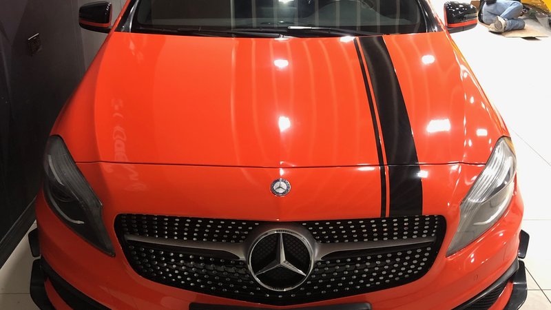 Mercedes A45 AMG - Orange Gloss wrap - img 2 small