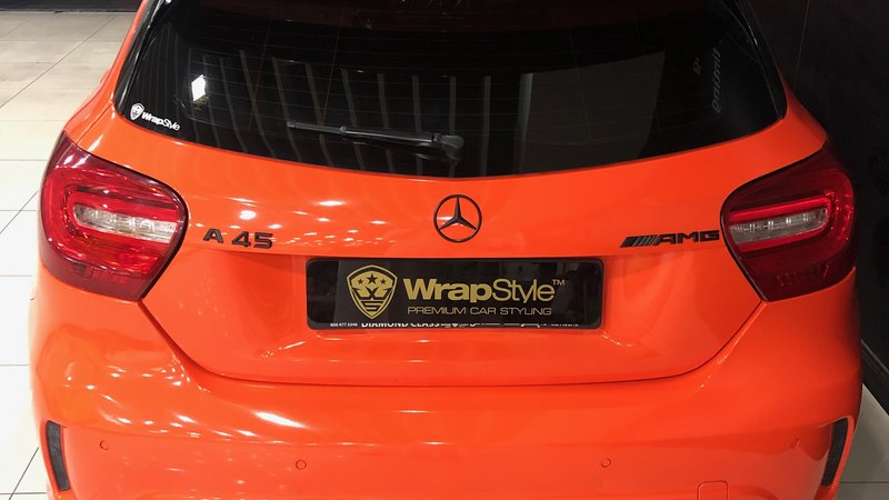 Mercedes A45 AMG - Orange Gloss wrap - img 3 small