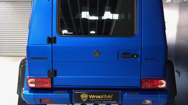 Mercedes G - Blue Satin wrap - img 3 small