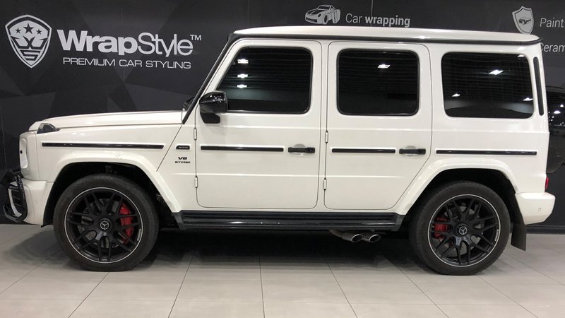 Mercedes G - White Gloss wrap - cover small