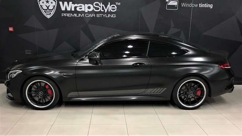 Mercedes S Coupe - Black Satin wrap - cover small