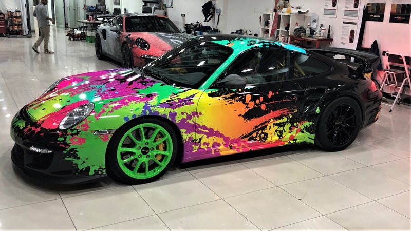 Porsche 997 GT2 - Splat Wrap